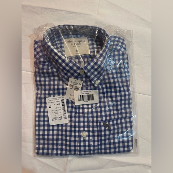 Abercrombie & Fitch Other - Abercrombie & Fitch Poplin Long Sleeve Plaid Check Dress Shirts NWT size M